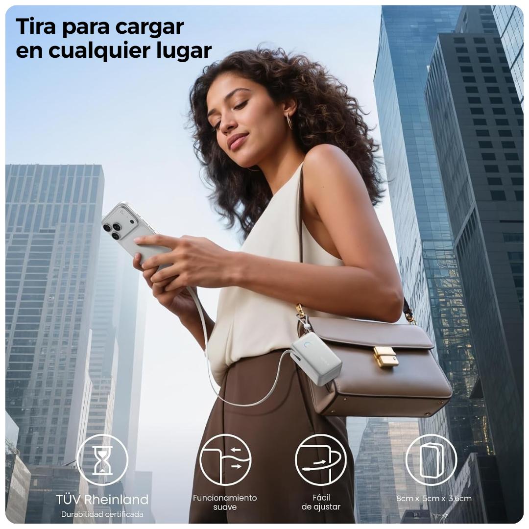 Anker Nano Power Bank de 45W con cable integrado - 10k mAh