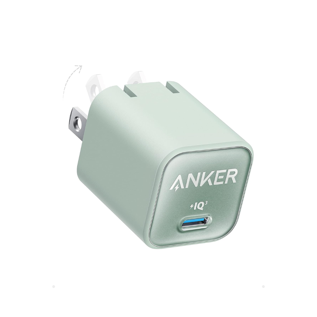 Anker Cargador tipo C 30W carga rápida para iPhone 17/16/15/14, iPad, Samsung Galaxy