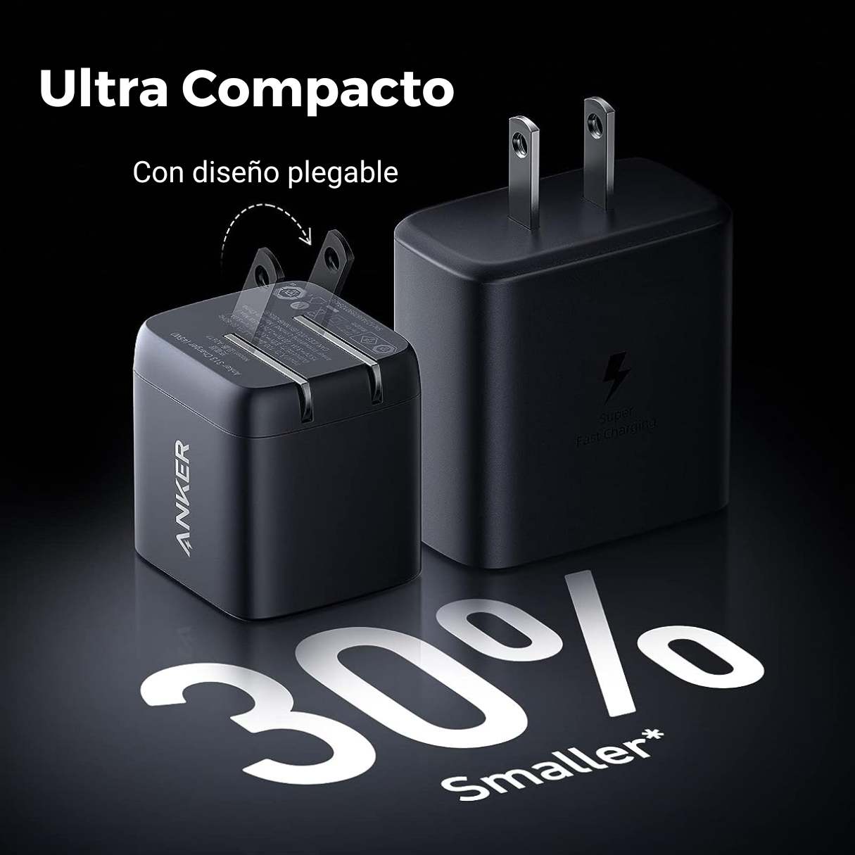 Anker Cargador tipo C para iPhone 17, Samsung Galaxy S25 Ultra, S24/S23/Tab S10 Ultra carga súper rápida 45W