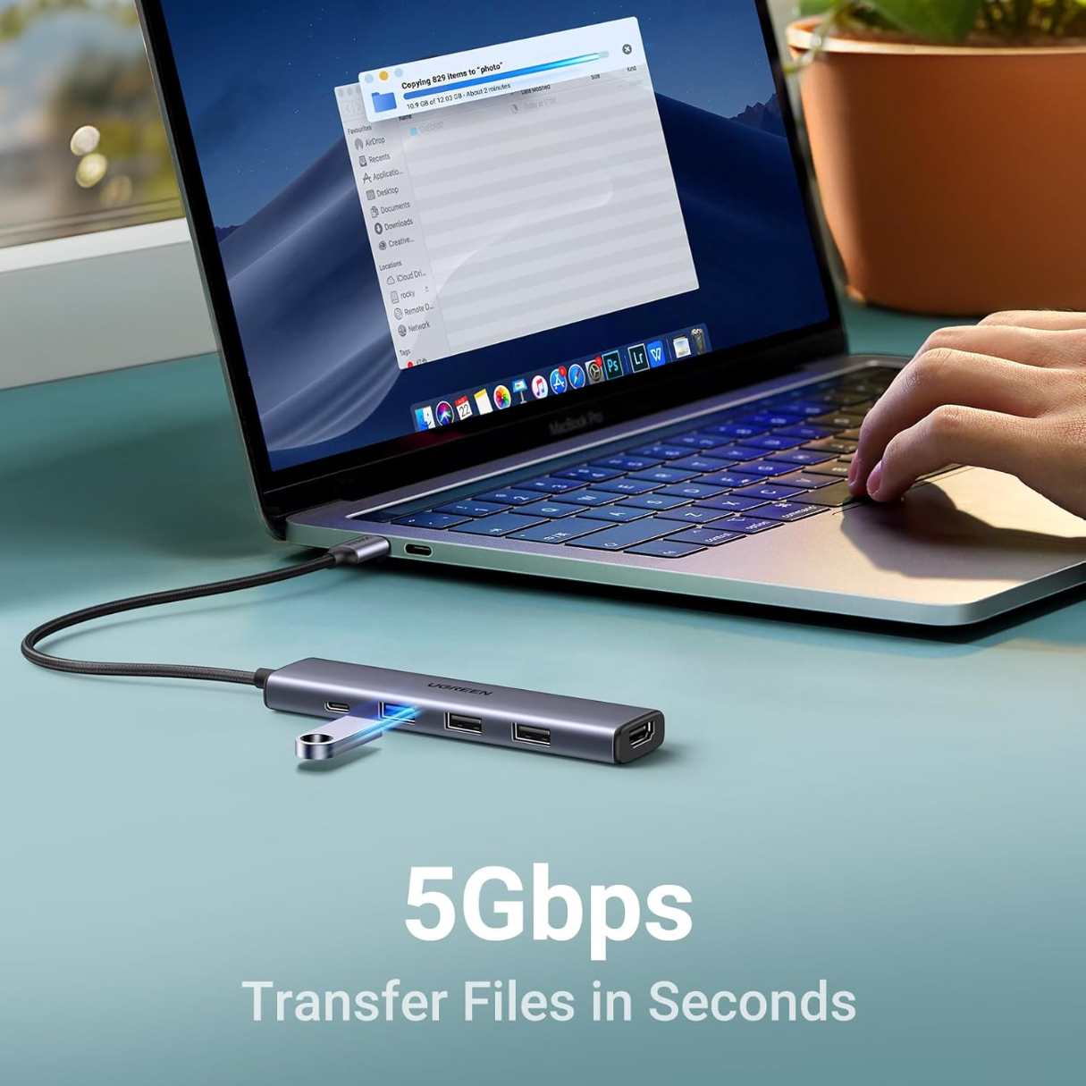 Ugreen Revodok Adaptador multipuerto tipo C 5 en 1, 4K Hdmi, 100W, para macbook pro/Air/IPad y más
