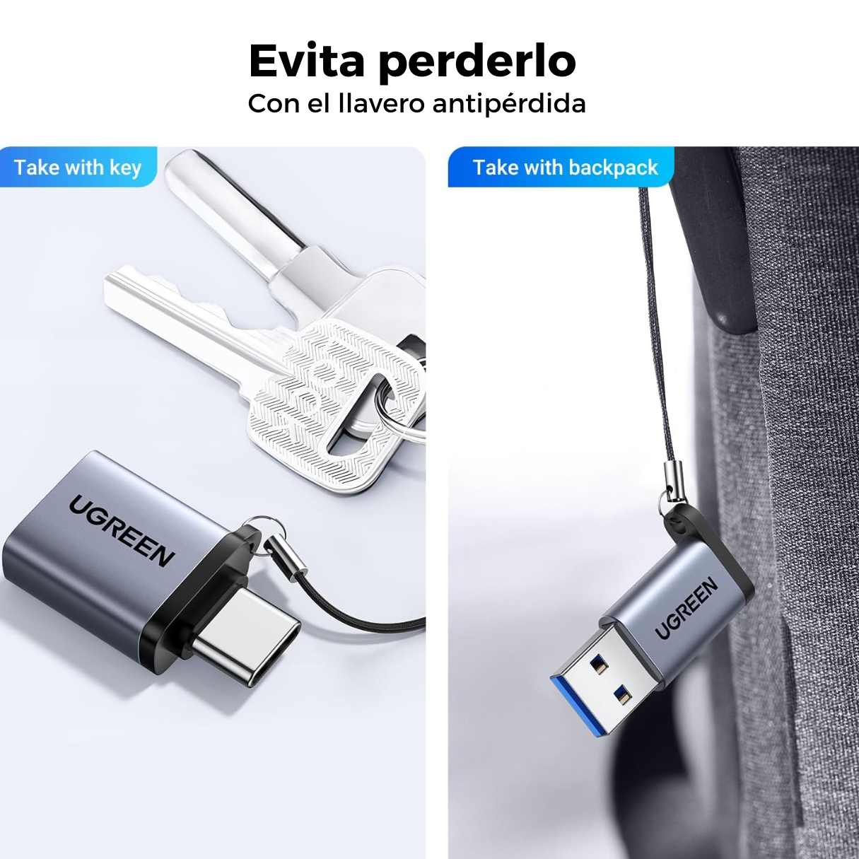 Ugreen adaptador tipo C a USBA 3.2 hembra /tipo C hembra a USBA macho de 10GBPS thunderbolt para Macbook