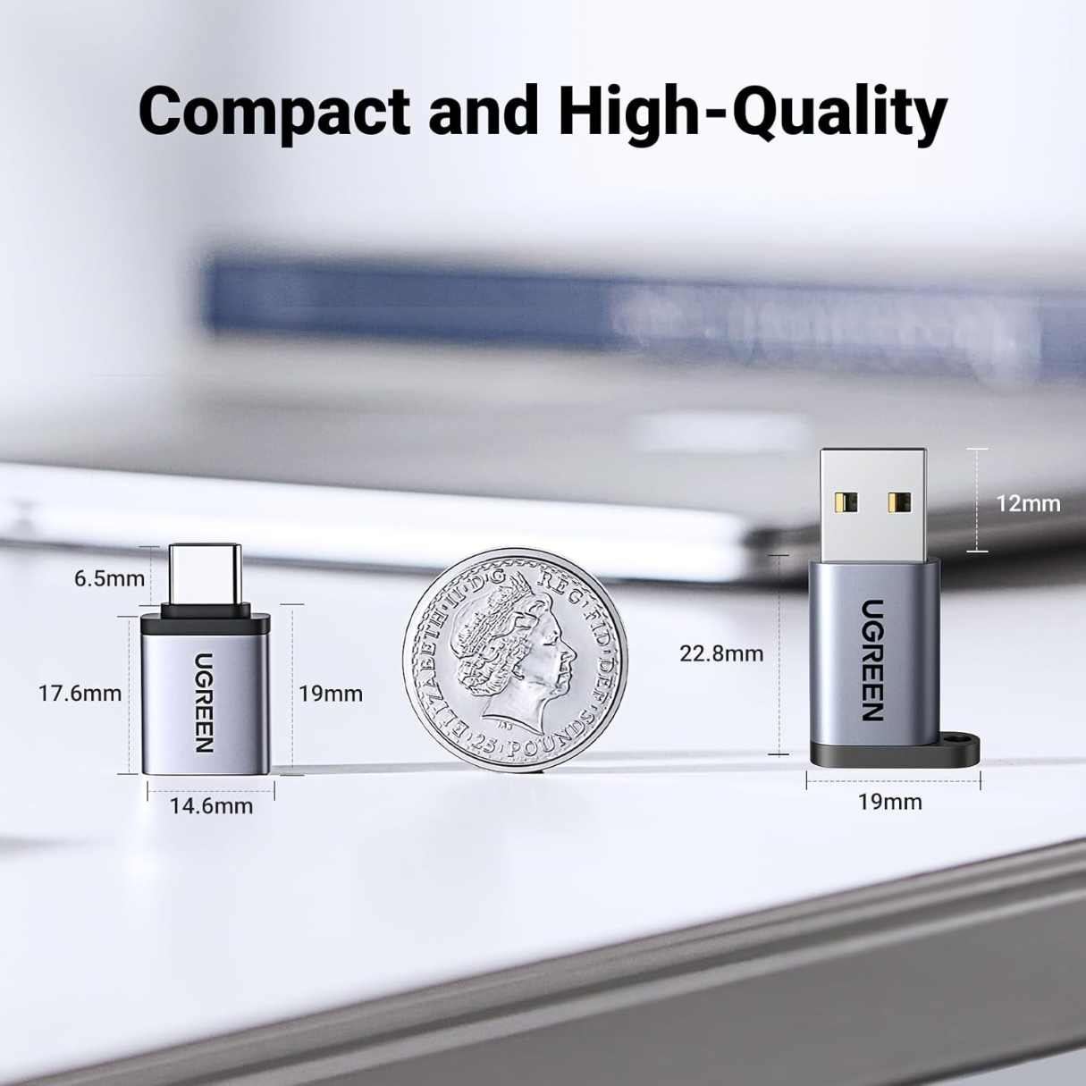 Ugreen adaptador tipo C a USBA 3.2 hembra /tipo C hembra a USBA macho de 10GBPS thunderbolt para Macbook