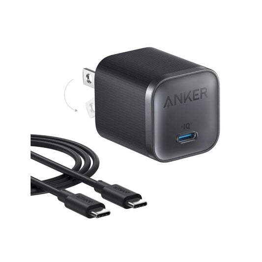 Anker Cargador tipo C Nano de 45 W de carga súper rápida, compacto y plegable con cable tipo C C 1.80M