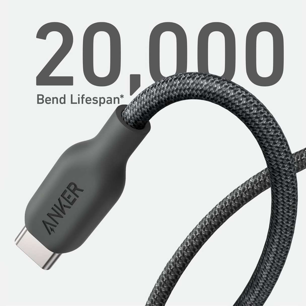 Anker cable tipo C 240W 1,8M, bio trenzado para Macbook, Samsung Galaxy Ultra, iPhone 15/16