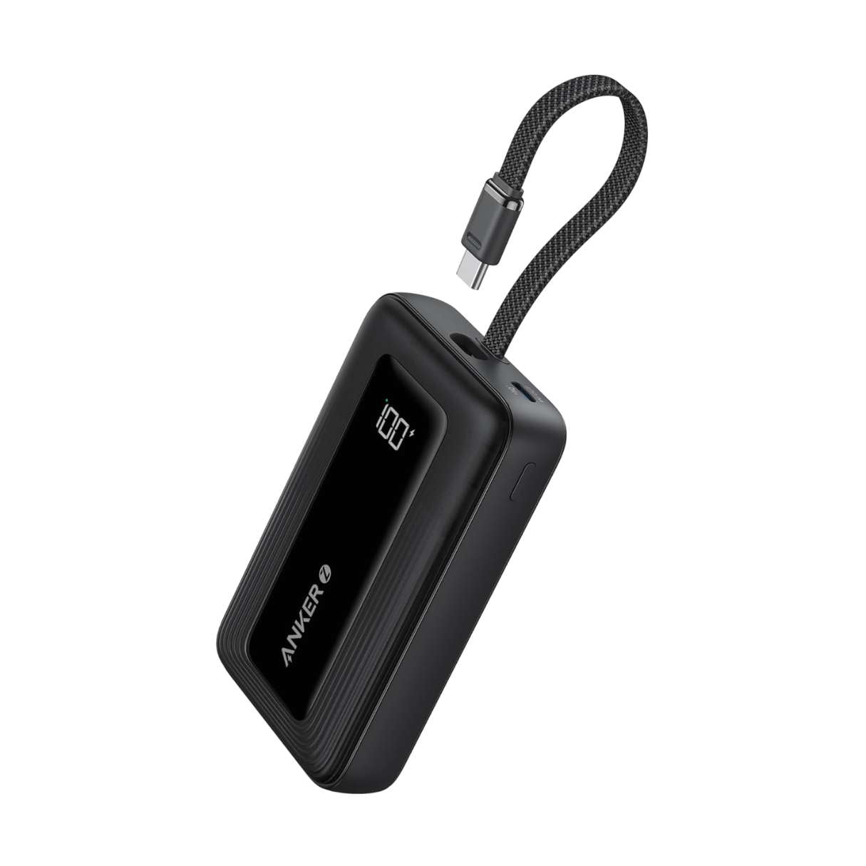 Anker Power Bank 10000 mAh 30W con cable tipo C integrado, carga rapida, indicador LED