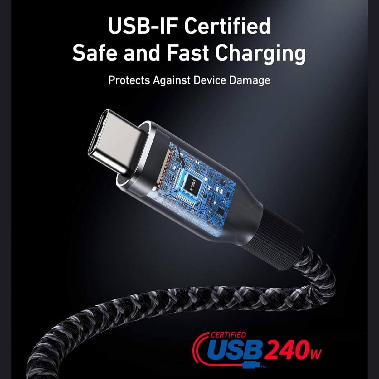 Anker Prime Cable tipo C a C, 240W, con durabilidad 100 años, USB 2.0 para iPhone 16/Galaxy/MacBook/iPad y más