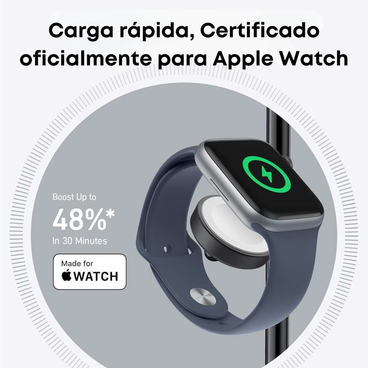 Cargador MagSafe Anker MagGo 15W certificado Qi2 para iPhone 16-12 series, Apple Watch-AirPods