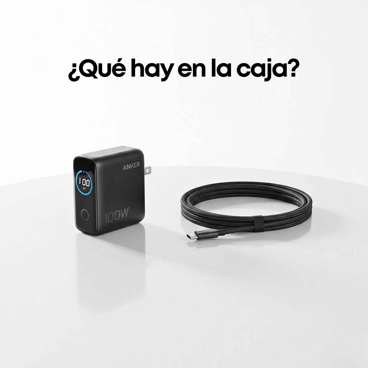 Anker Cargador 100W pantalla inteligente con cable