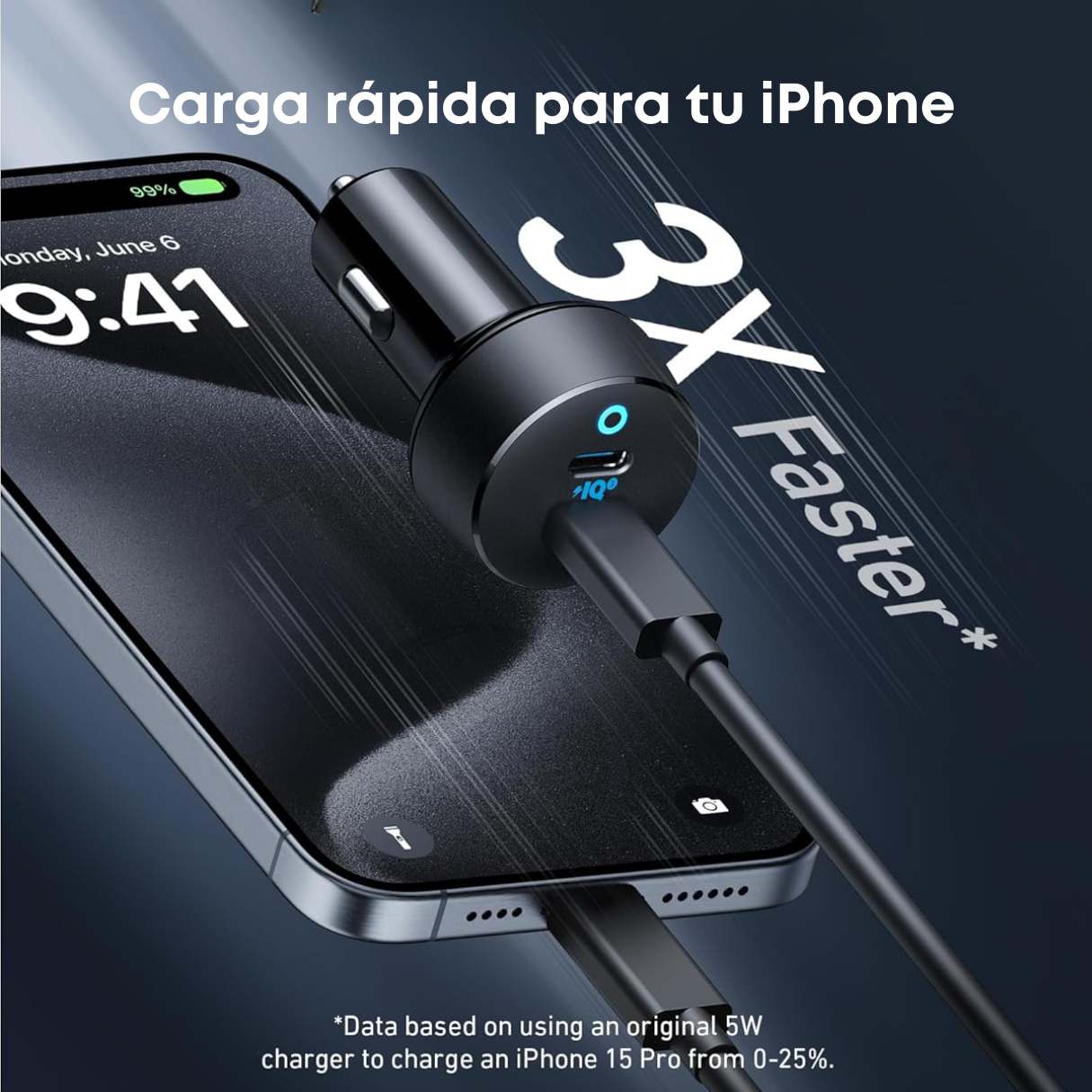 Anker Cargador de Vehículo tipo C 40W, PowerIQ 3.0 de 2 puertos para iPhone 16/15/Galaxy y más