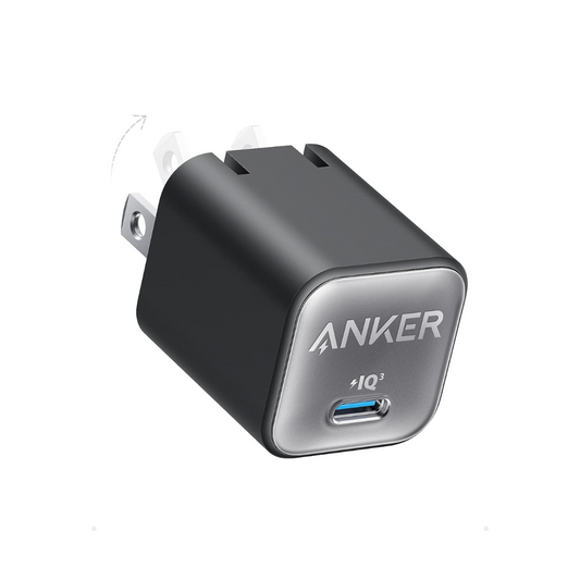 Anker Cargador tipo C 30W carga rápida para iPhone 17/16/15/14, iPad, Samsung Galaxy
