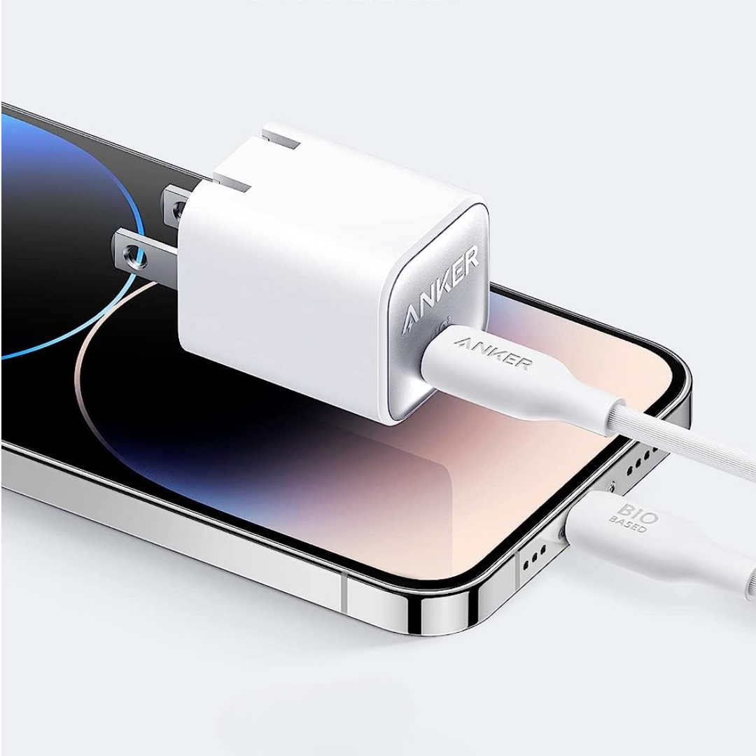 Anker Cargador tipo C 30W carga rápida para iPhone 17/16/15/14, iPad, Samsung Galaxy