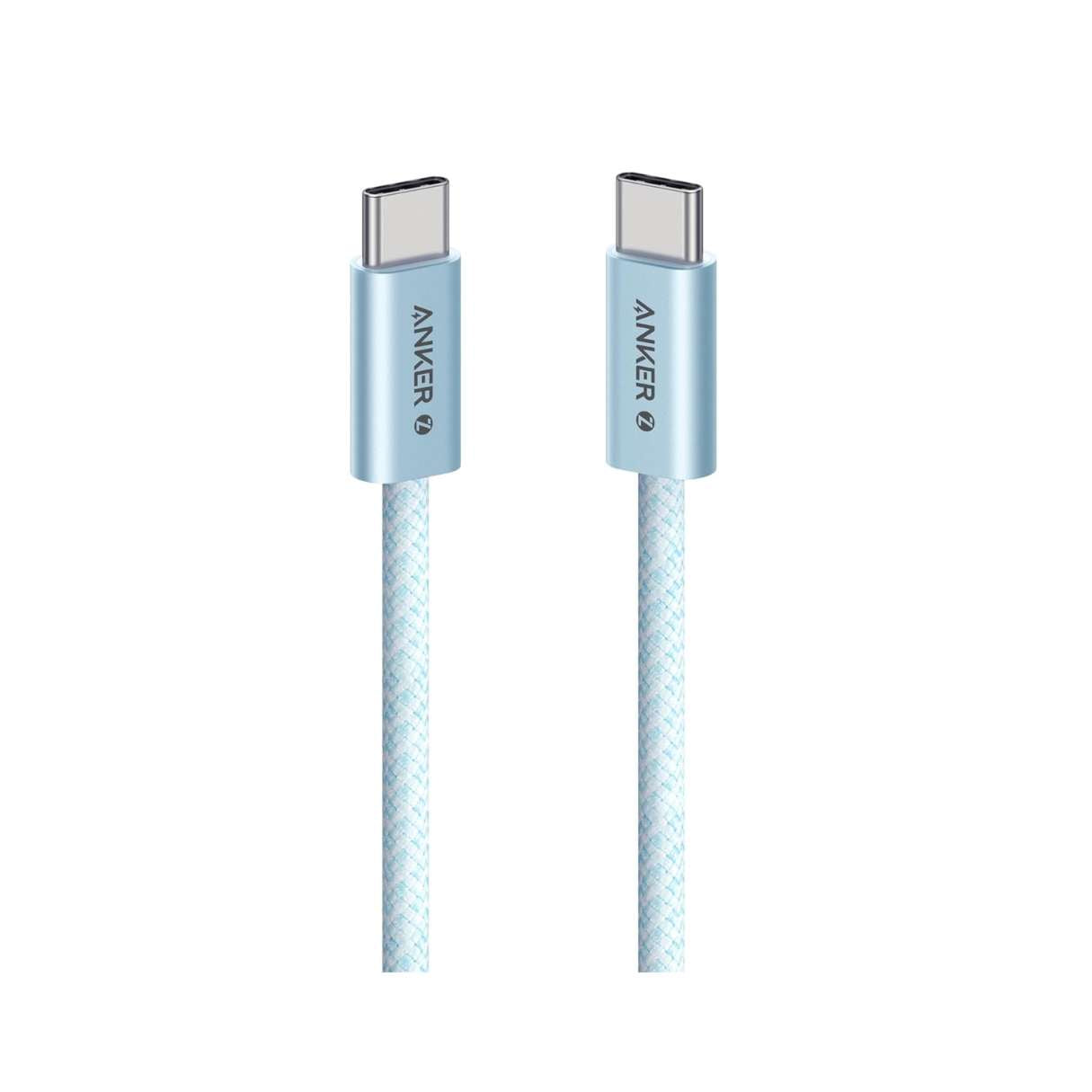 Anker Zolo - Cable tipo C a C, trenzado y repelente a la suciedad, carga rápida 240W 0.9M