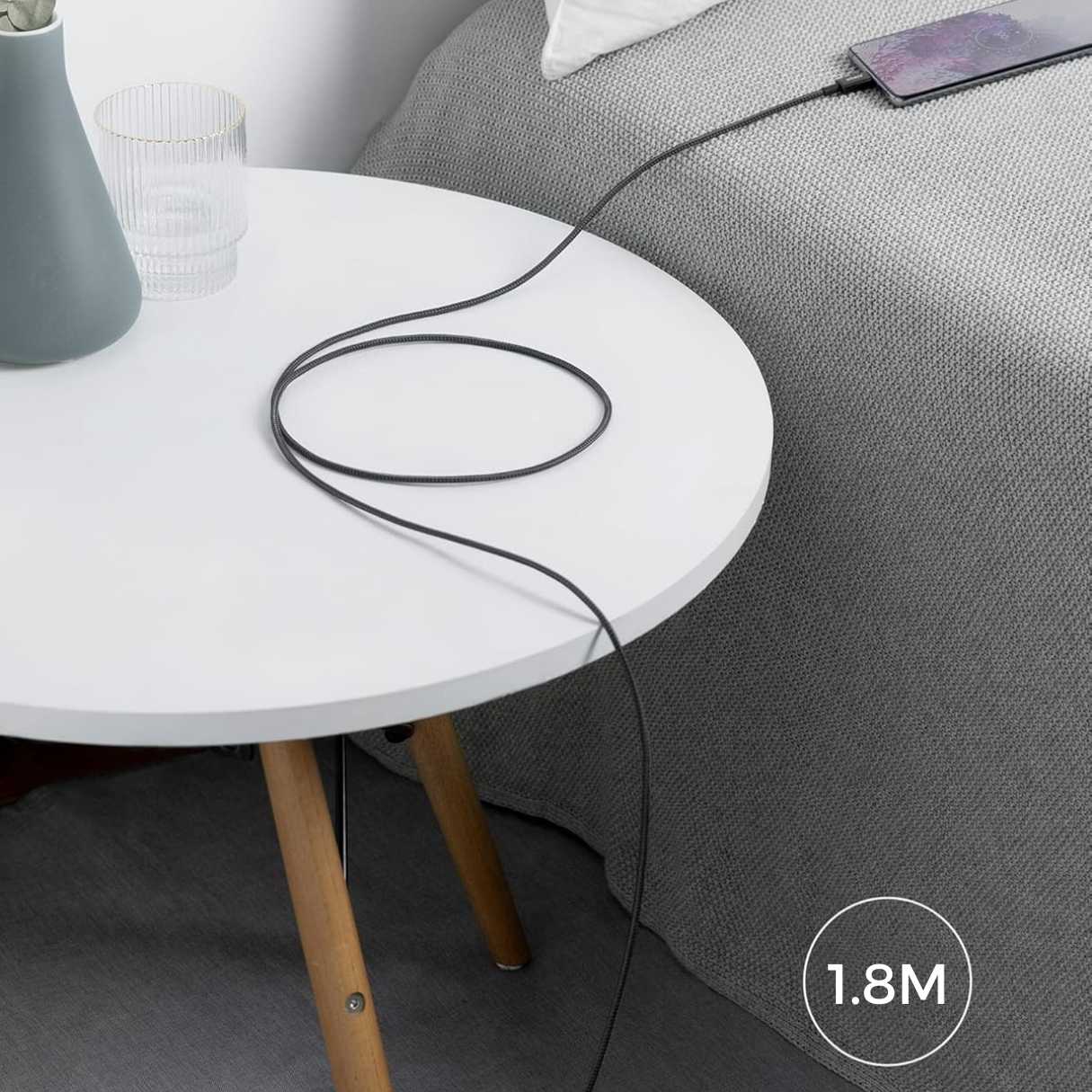 Anker cable tipo C a C (paquete 2 unidades), carga rápida 100W 1.80M, duradero en nailon trenzado, para laptops, celulares, tablets y más