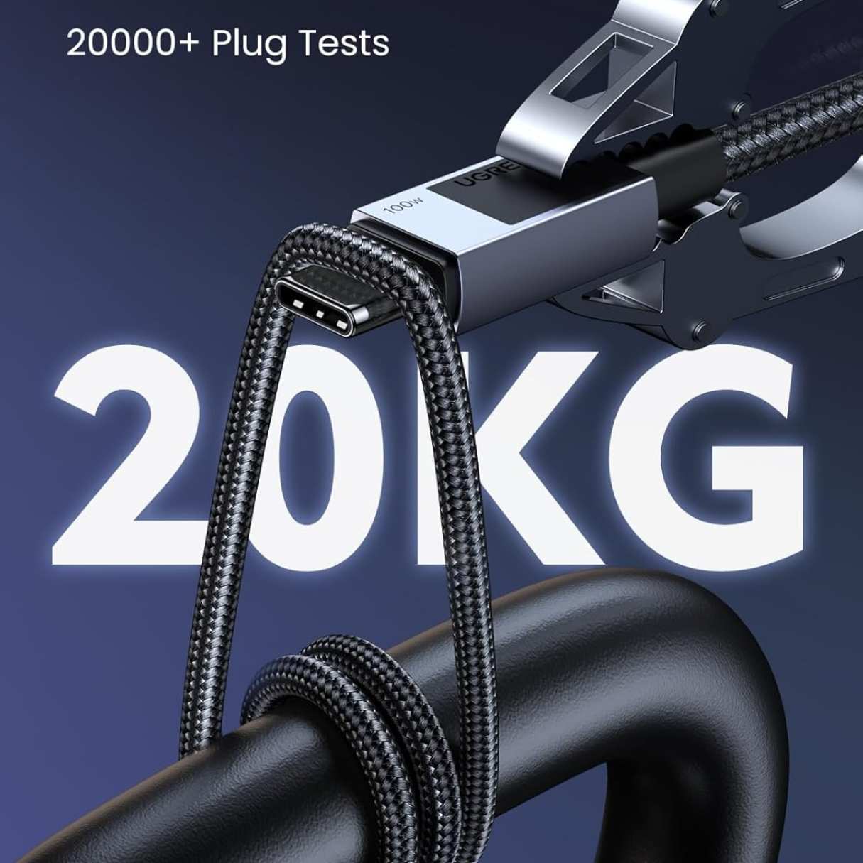 Ugreen cable tipo C 100W carga rápida para Samsung Galaxy, iPhone 16/15, Macbook, iPad