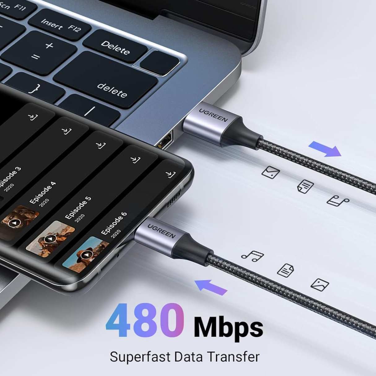 Ugreen Cable USB-A a USB-C Car play