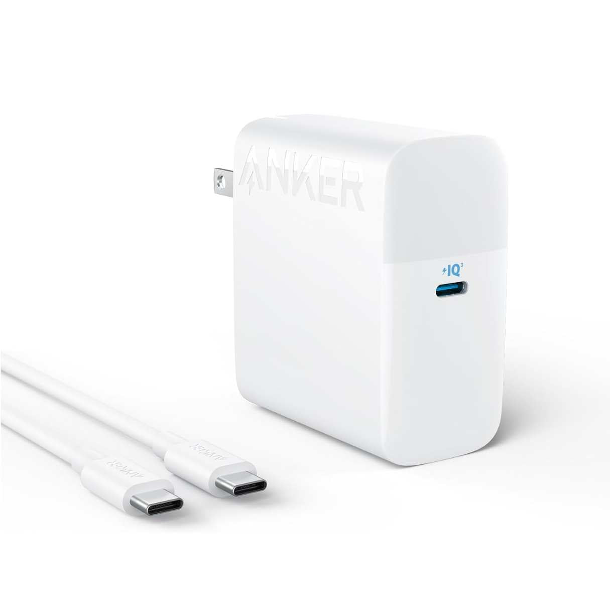 Anker Cargador tipo C para MacBook de 100W, compacto y plegable para MacBook Pro/Air/Dell/Lenovo y más