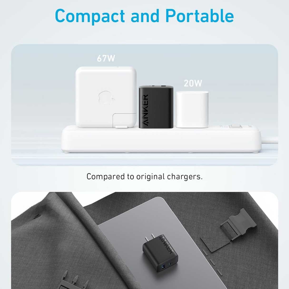 Anker cargador tipo C 20W paquete de 2, + cable tipo C, para iPhone/Samsung/AirPods