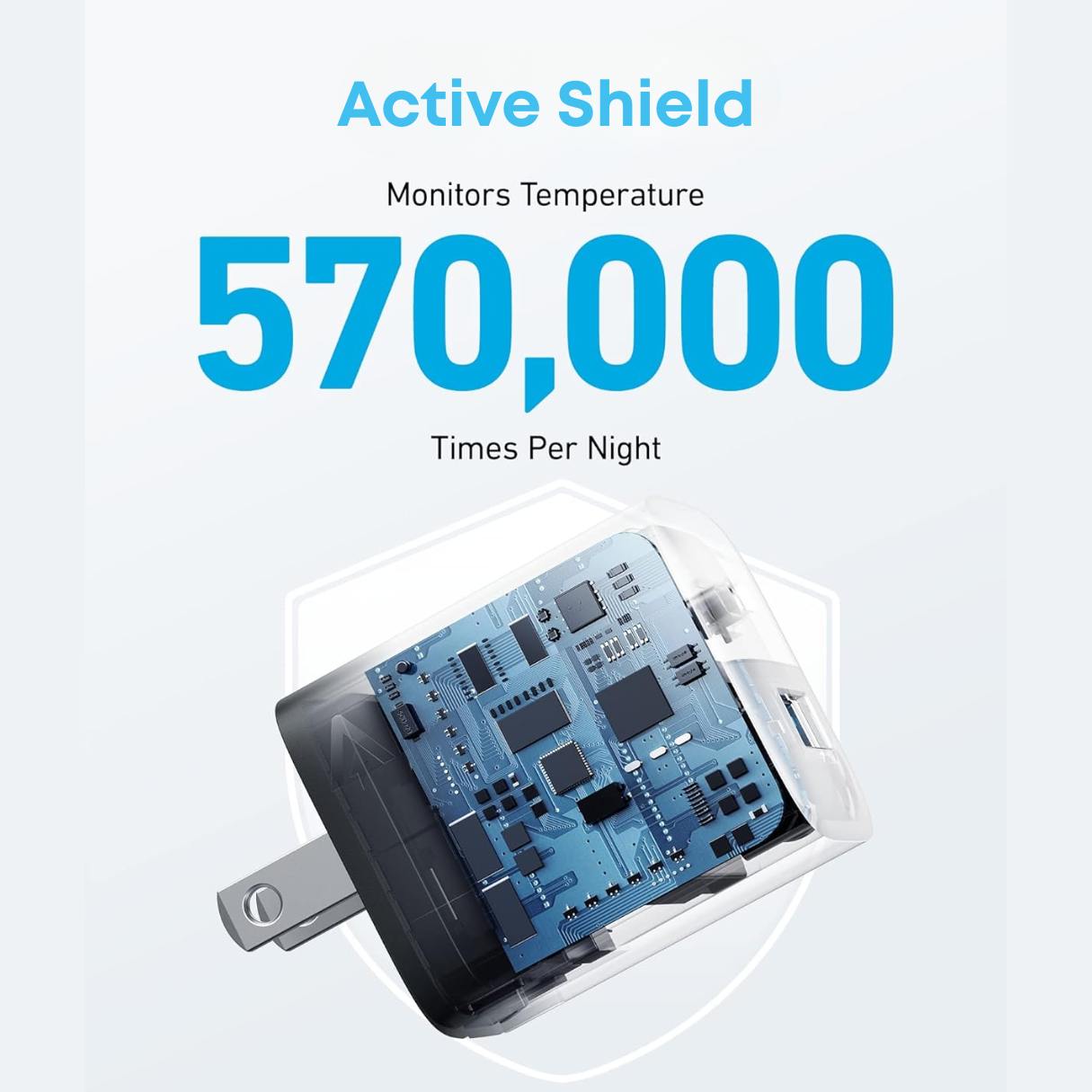 Anker Cargador compacto de 2 puertos de 33W con enchufe plegable para iPhone serie 17/16, Galaxy y más