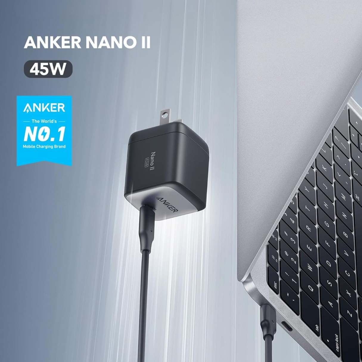 Anker 713 Nano II 45W Cargador tipo C para Samsung Galaxy S25/24/S23 Ultra, MacBook Pro 13/iPad/iPhone 17
