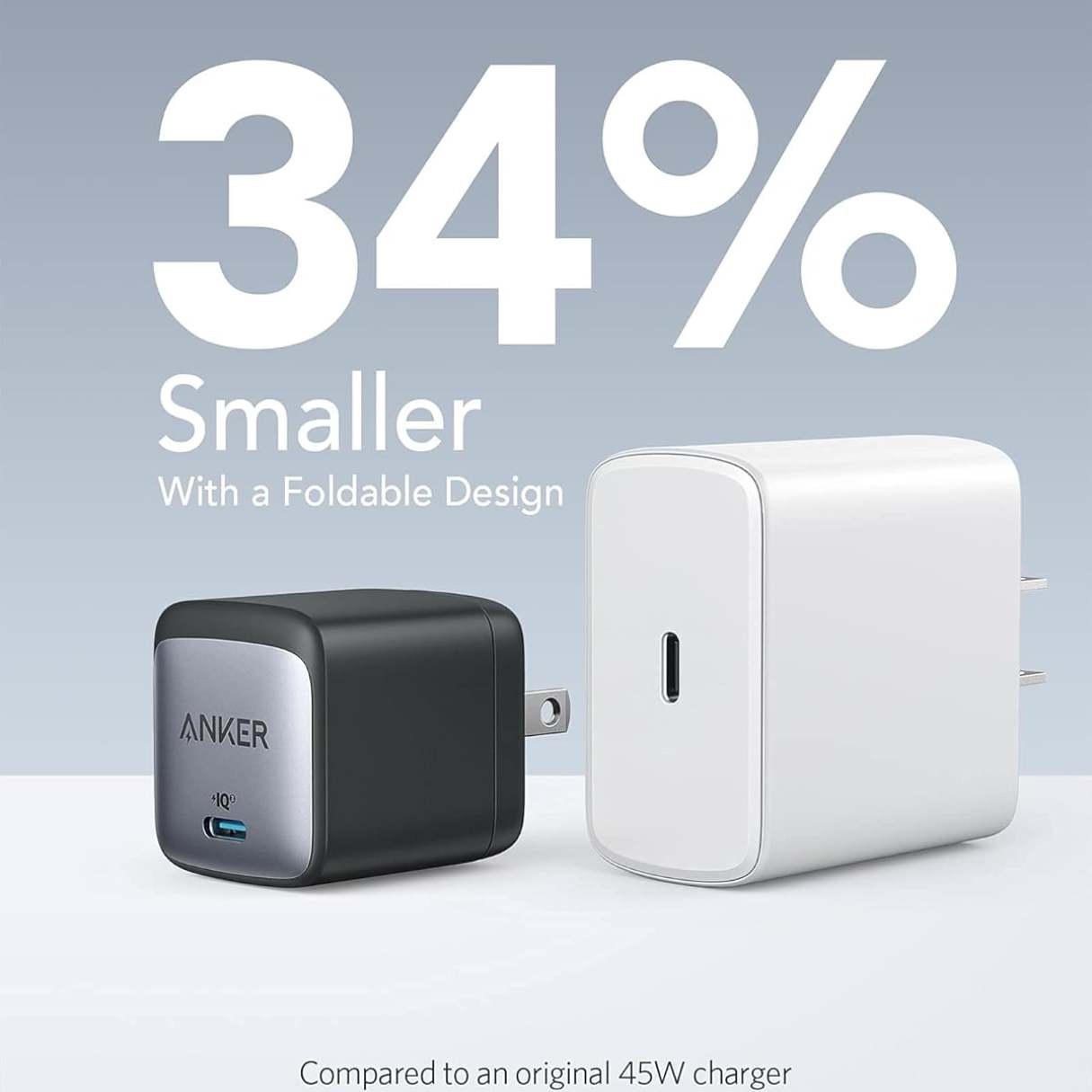 Anker 713 Nano II 45W Cargador tipo C para Samsung Galaxy S25/24/S23 Ultra, MacBook Pro 13/iPad/iPhone 17