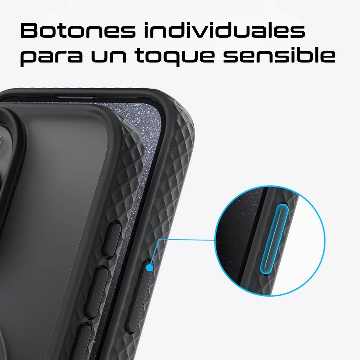 Anker Funda MagSafe para iPhone 15 Plus translúcida textura contra caídas de grado militar, delgada, resistente, duradera