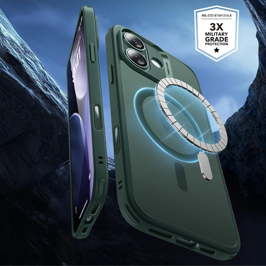 ESR Funda para iPhone 17, control de cámara, compatible con MagSafe, tecnología Shockof de grado militar, verde esmerilado