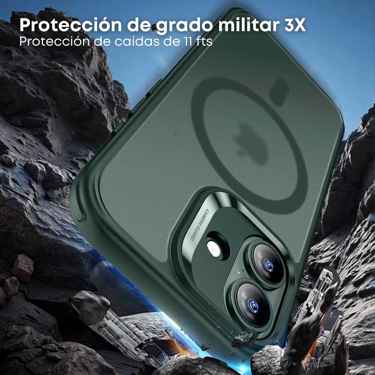 ESR Funda para iPhone 17, control de cámara, compatible con MagSafe, tecnología Shockof de grado militar, verde esmerilado