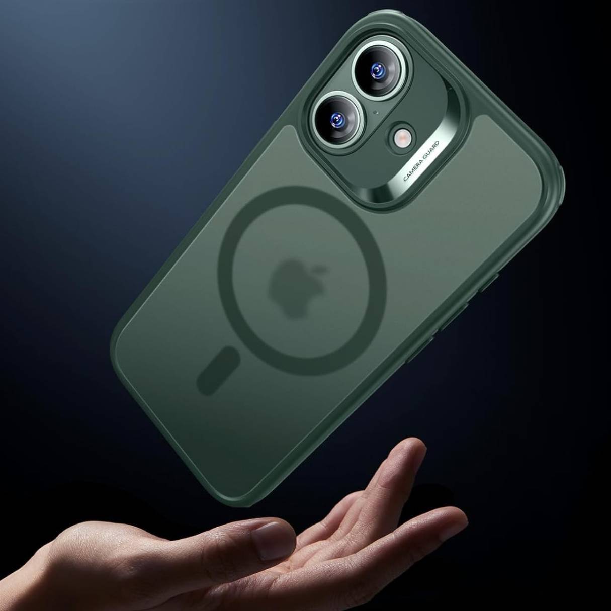 ESR Funda para iPhone 17, control de cámara, compatible con MagSafe, tecnología Shockof de grado militar, verde esmerilado