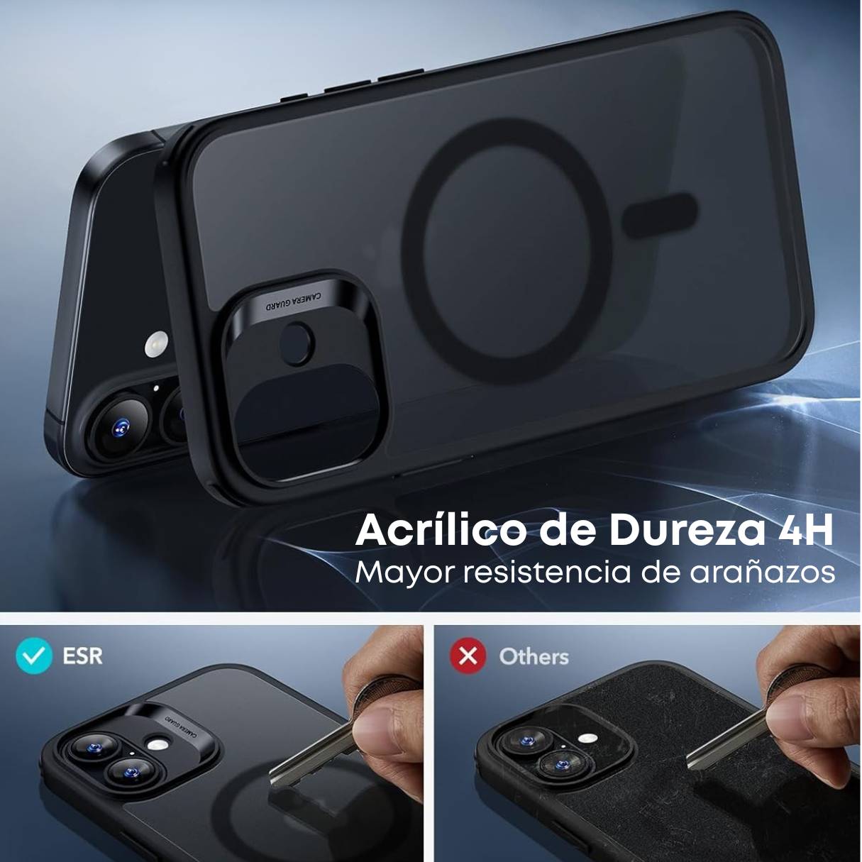 ESR Funda para iPhone 17 MagSafe, protección de grado militar 3X, funda color negro mate