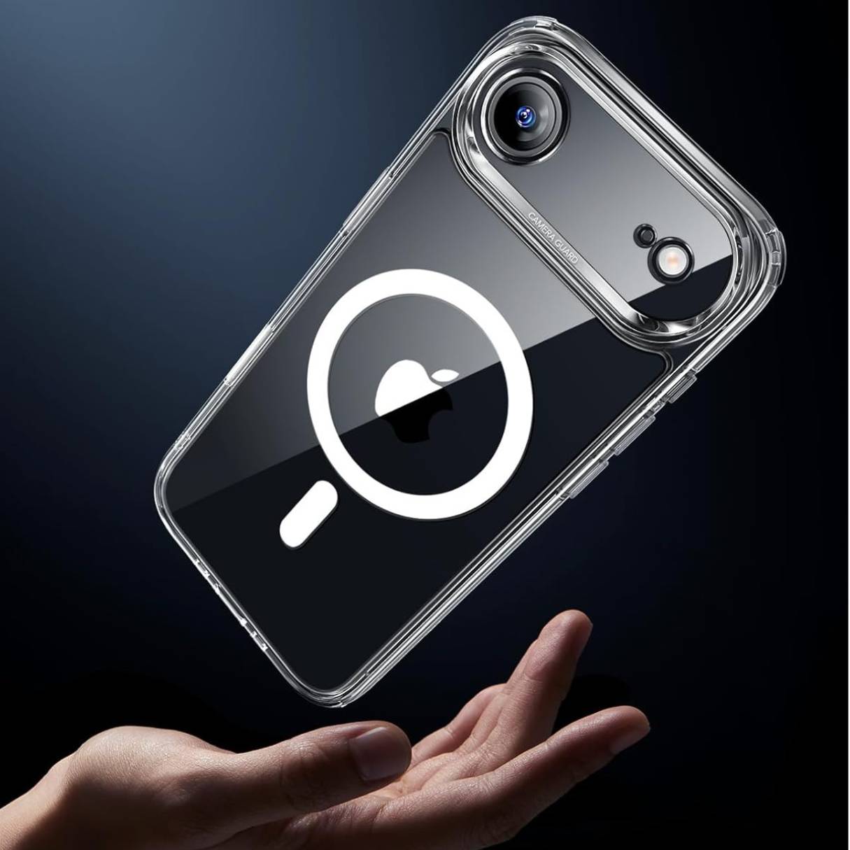 ESR Funda para iPhone 17 Air, control de cámara, compatible con MagSafe, protección de grado militar a prueba de golpes, funda transparente
