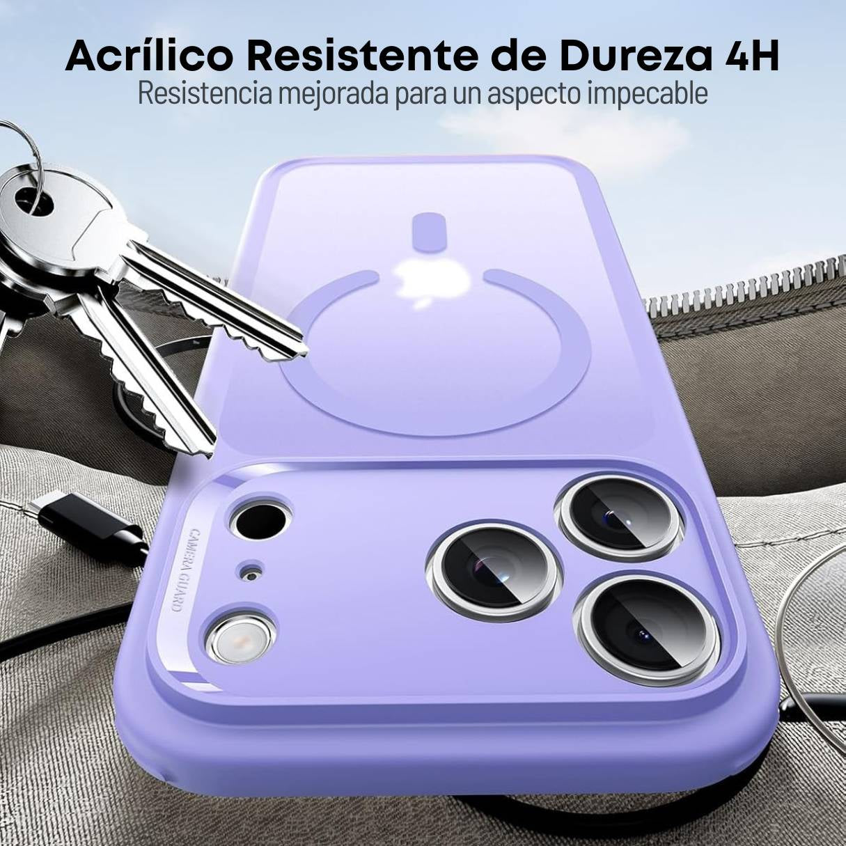 ESR Funda para iPhone 17 Pro, control de cámara, compatible con MagSafe, tecnología Shockof de grado militar, funda lila