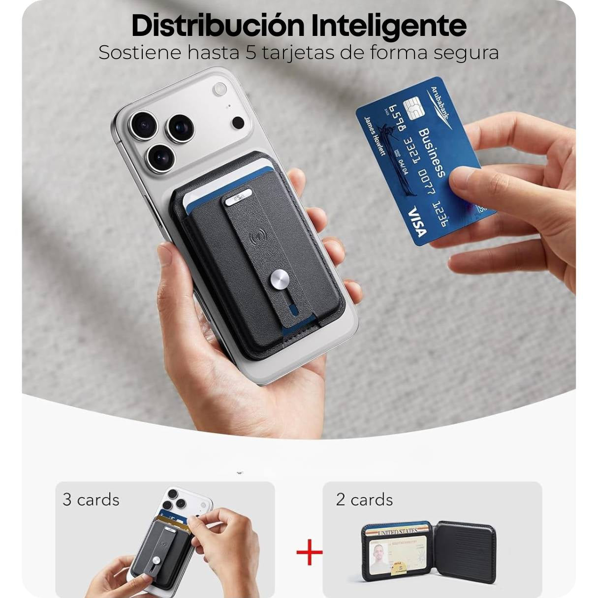 ESR Geo HaloLock - Billetera MagSafe con Find My