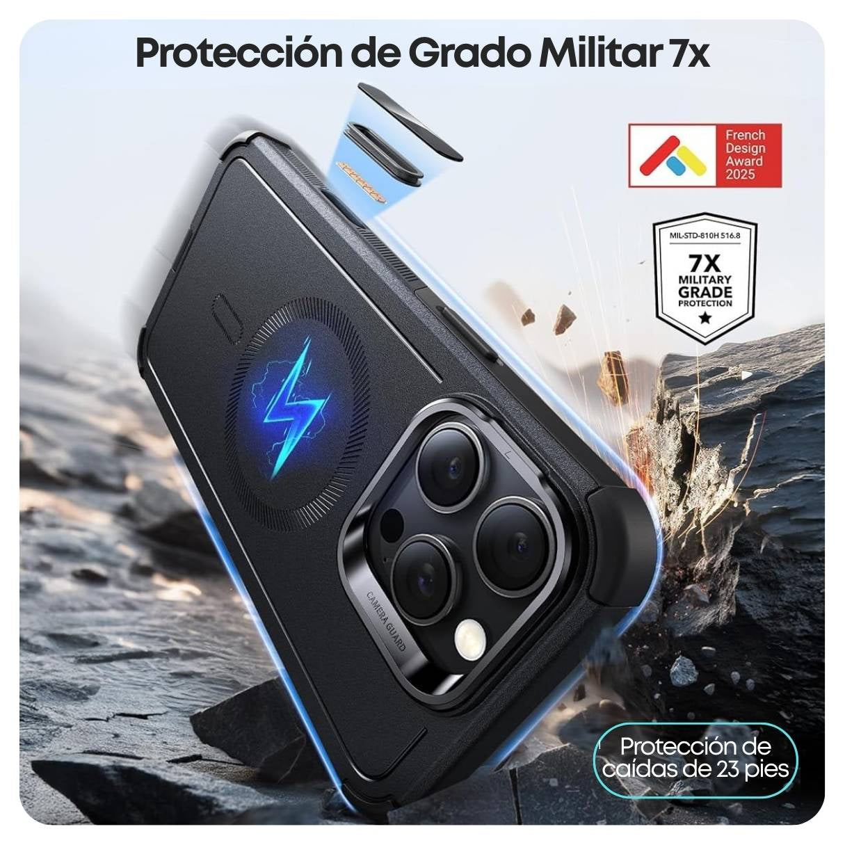 ESR Funda para iPhone 16 Pro Max - Grado Militar 7X