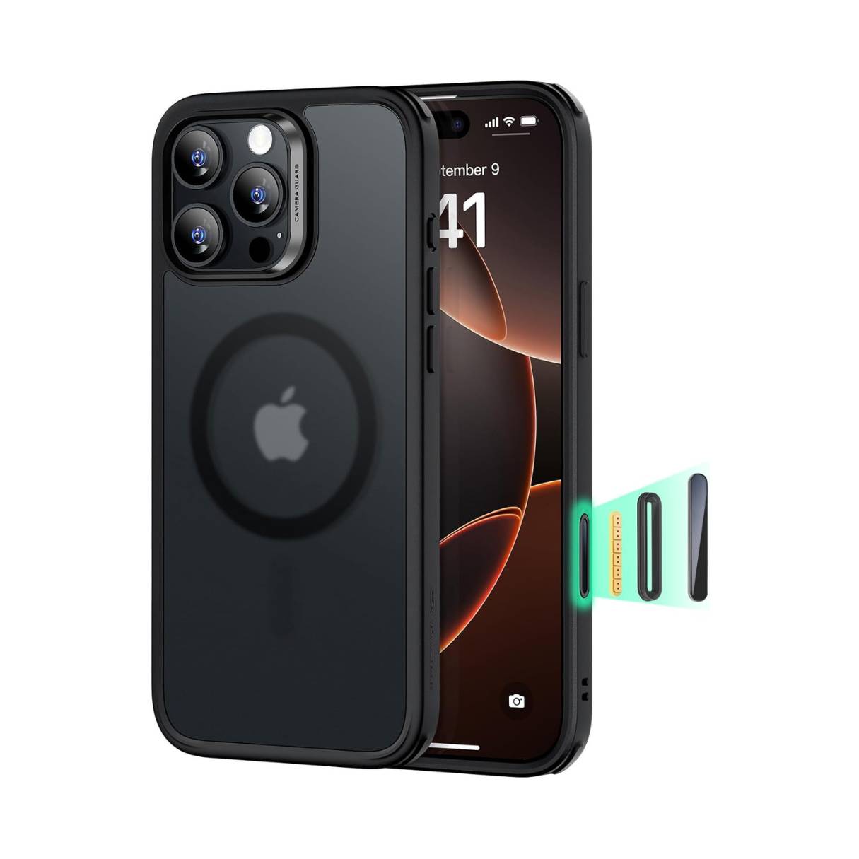 ESR Funda MagSafe negro mate para iPhone 16 Pro