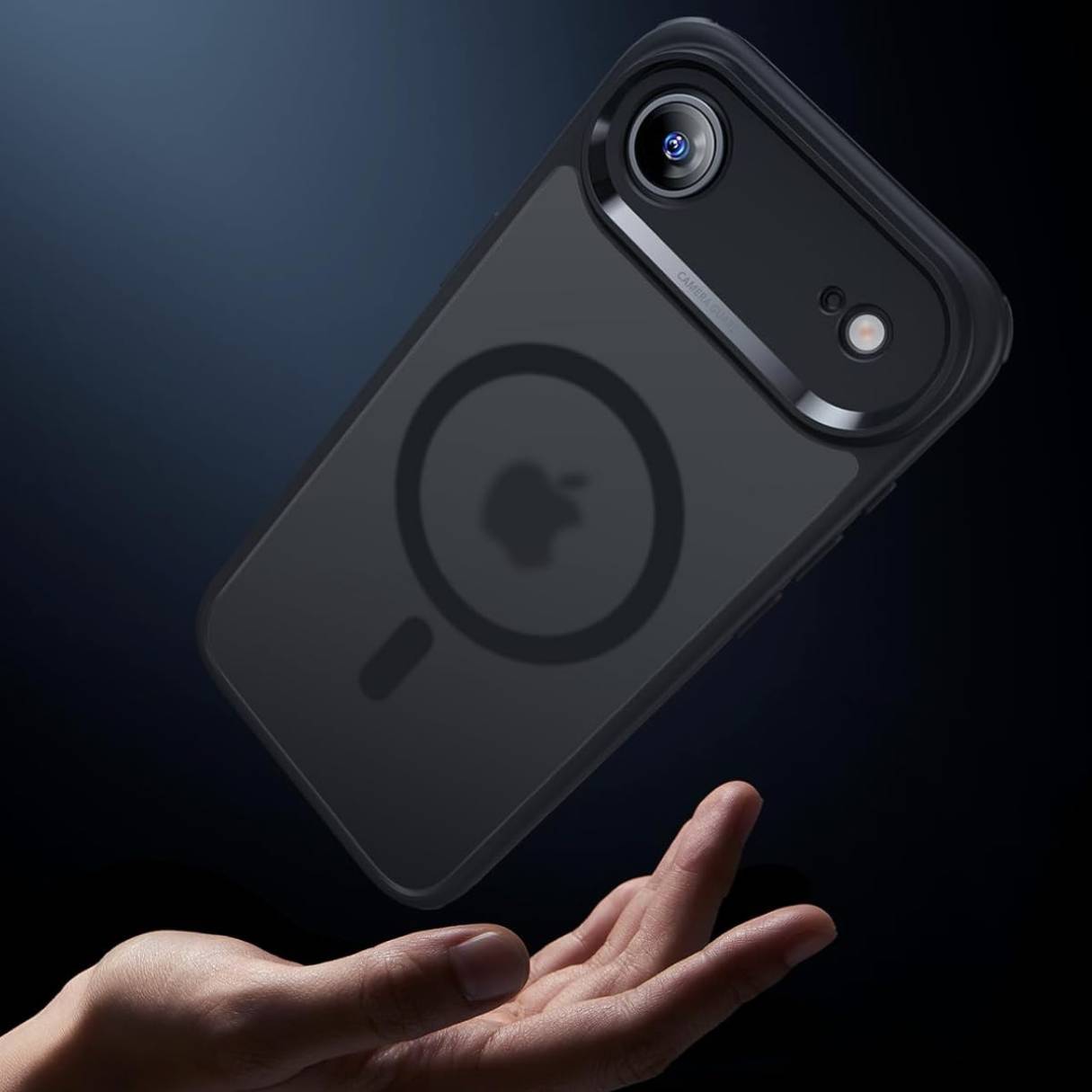 ESR Funda para iPhone 17 Air, control de cámara, compatible con MagSafe, tecnología Shockof de grado militar, negro esmerilado