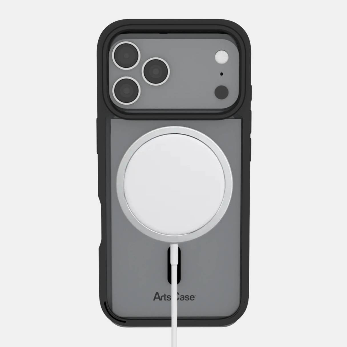 ArtsCase Funda MagSafe Transparente Bordes Negros para iPhone 17 Pro Max