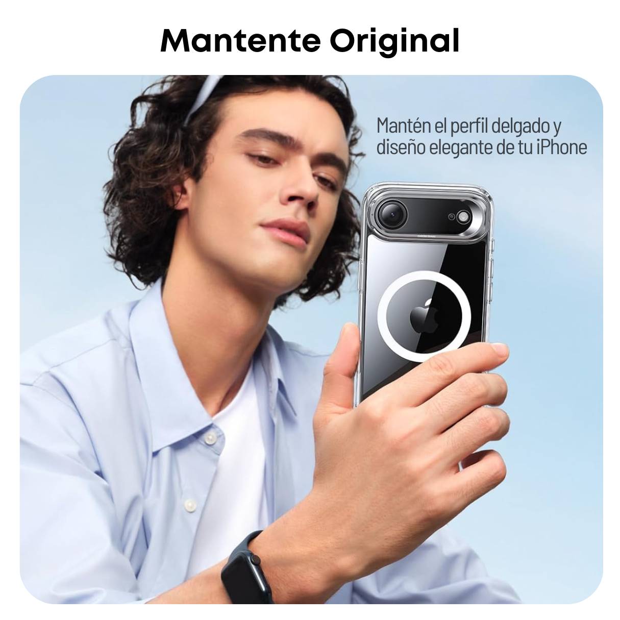 Funda ESR para iPhone 17 Air con MagSafe, protección de grado militar 3X, anti amarilleo, soporte de anillo de cámara integrado, funda transparente