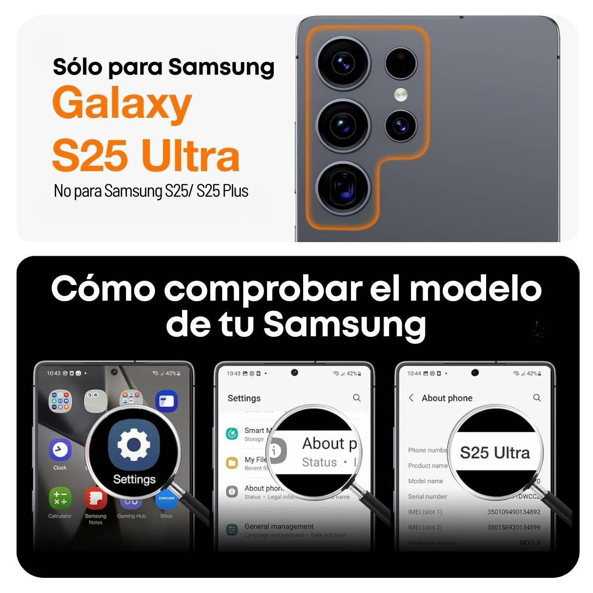 TORRAS Funda para Samsung Galaxy S25 Ultra transparente