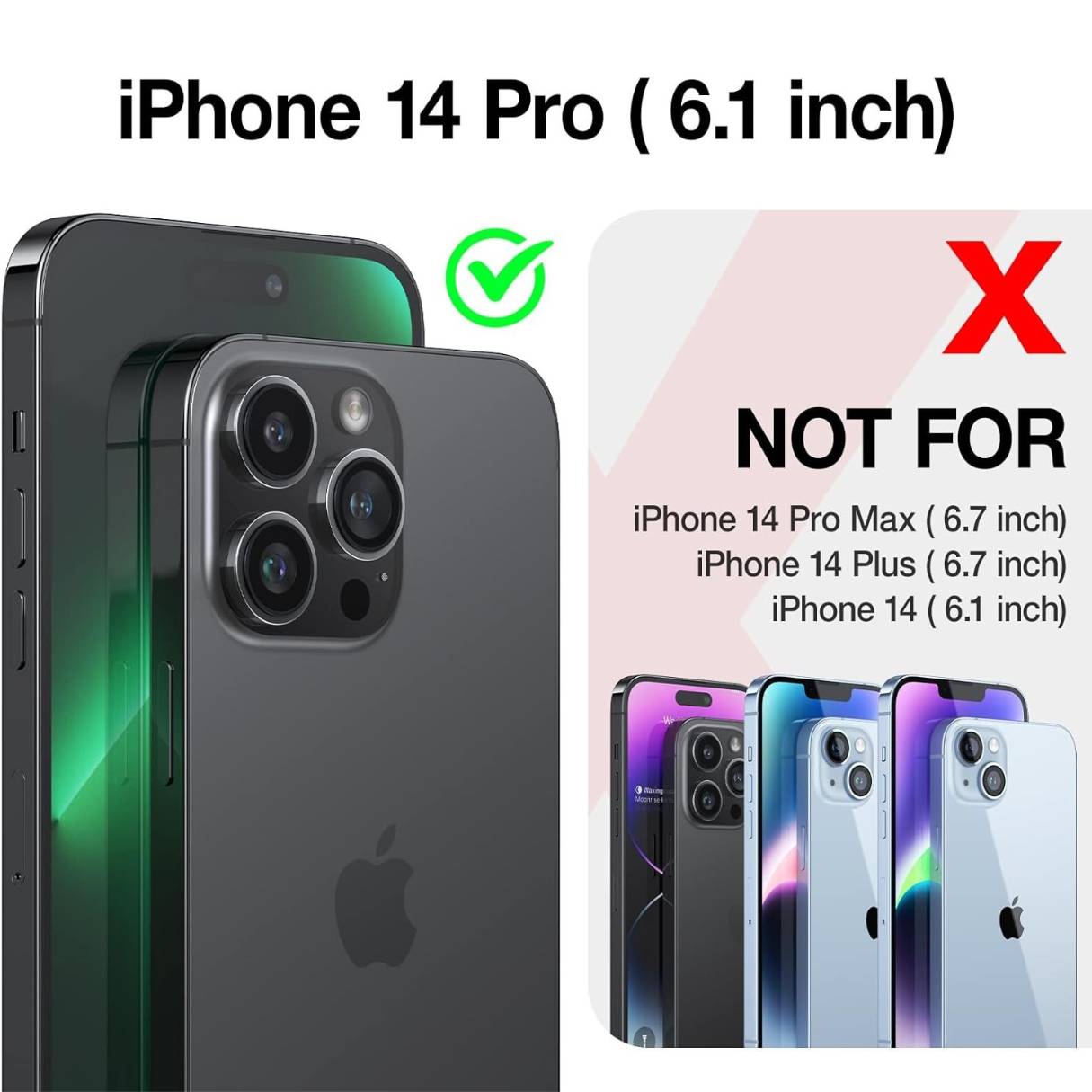 Funda TORRAS MagSafe para iPhone 14 Pro, protección de grado militar, probada en caídas de 3 metros, negro mate