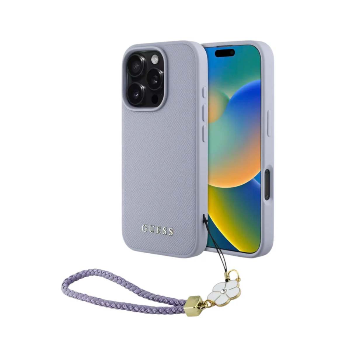 Guess Funda MagSafe para iPhone 16 Pro Max contra caídas de grado militar, borde suave, delgada, elegante