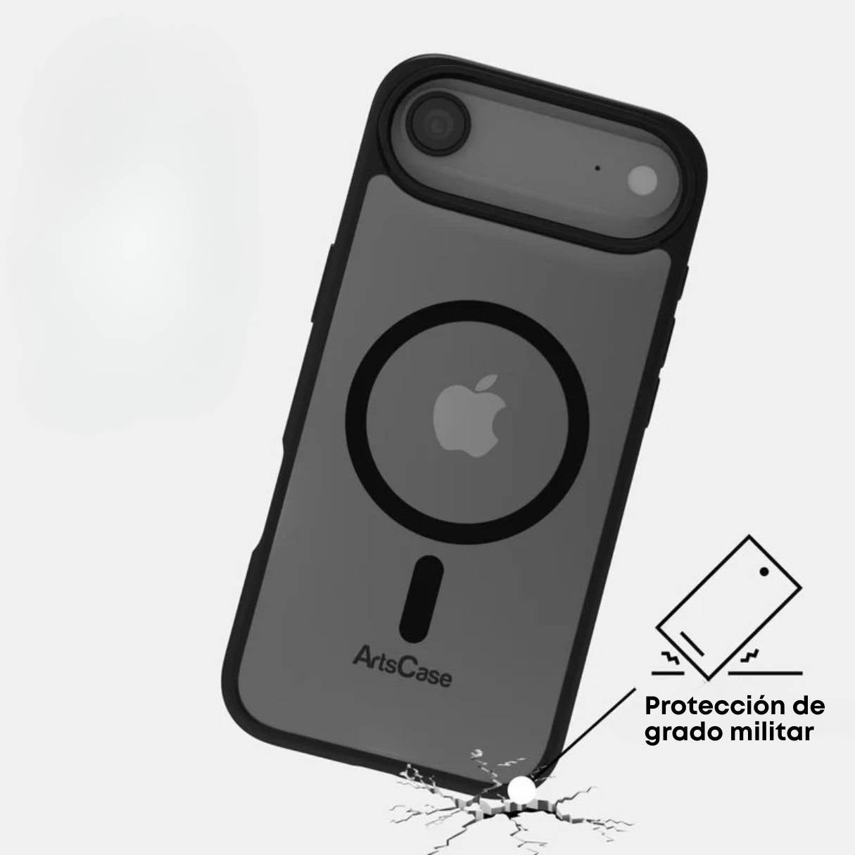ArtsCase Funda MagSafe Transparente Bordes Negros – iPhone 17 Air