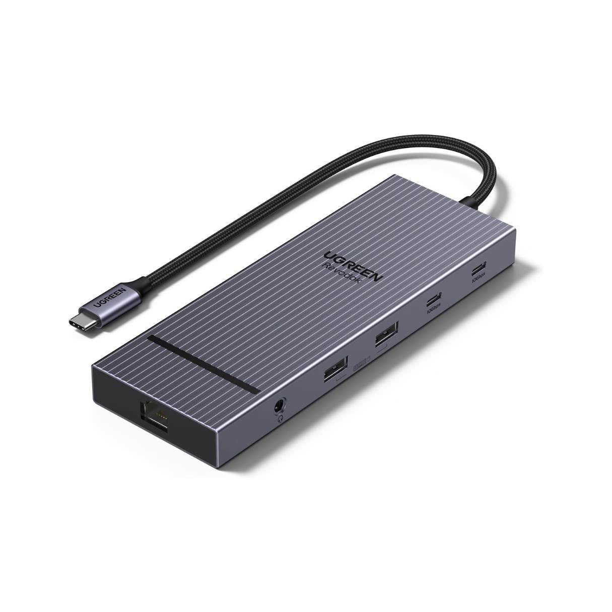 Ugreen Revodok Pro 4K, 12 en 1 con 2 HDMI, DP, 2x10G USB C, 2 USB-A2.0, 100 W PD, SD/TF, Ethernet de 1000 Mbps, audio de 3.5mm