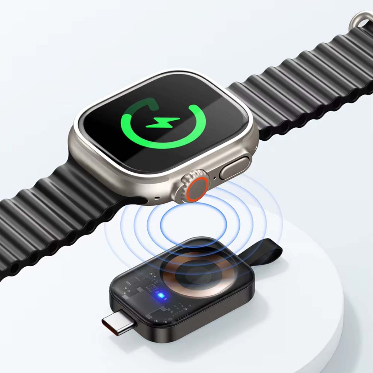 Mcdodo Cargador magnético para Apple Watch, portátil, tipo C 3.5W, para Apple Watch Series 10, 9, 8, 7, 6, 5