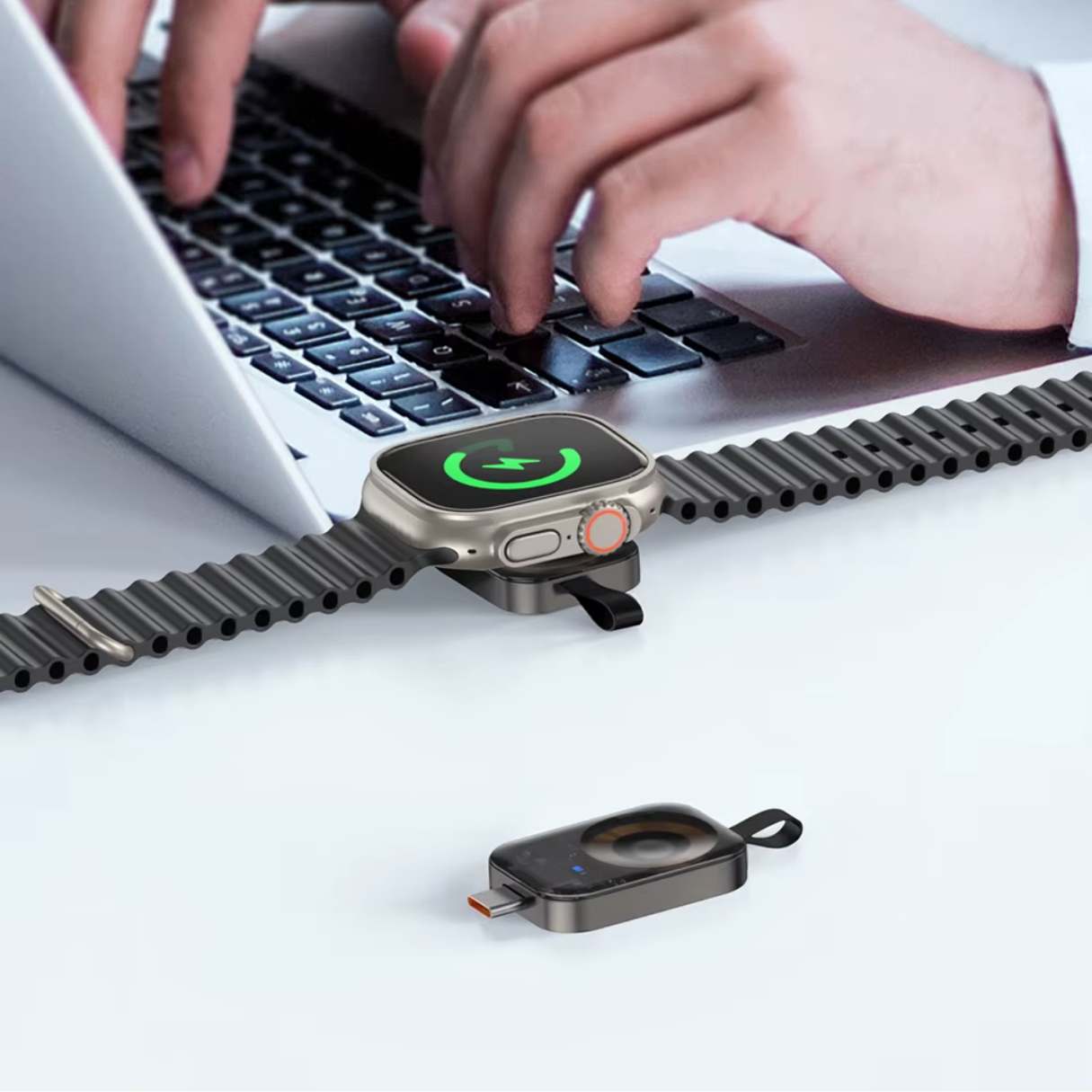 Mcdodo Cargador magnético para Apple Watch, portátil, tipo C 3.5W, para Apple Watch Series 10, 9, 8, 7, 6, 5