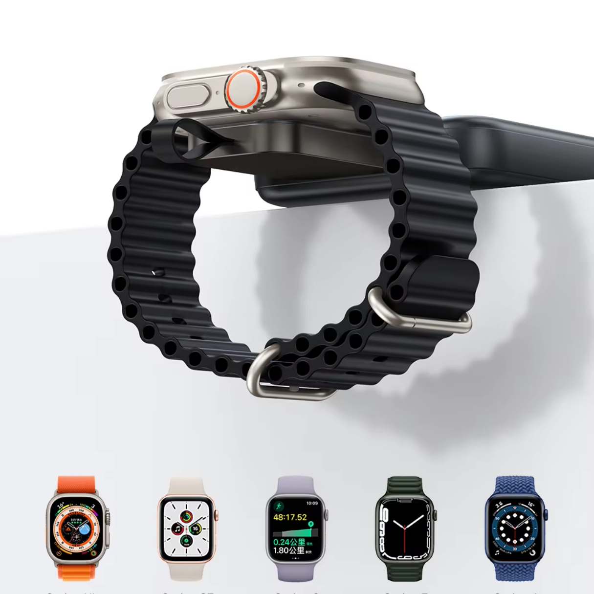 Mcdodo Cargador magnético para Apple Watch, portátil, tipo C 3.5W, para Apple Watch Series 10, 9, 8, 7, 6, 5