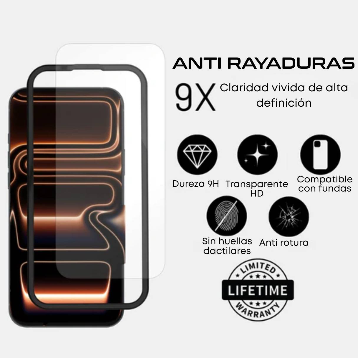 ArtsCase Mica de Vidrio para iPhone 17 Air – Ultra Clear