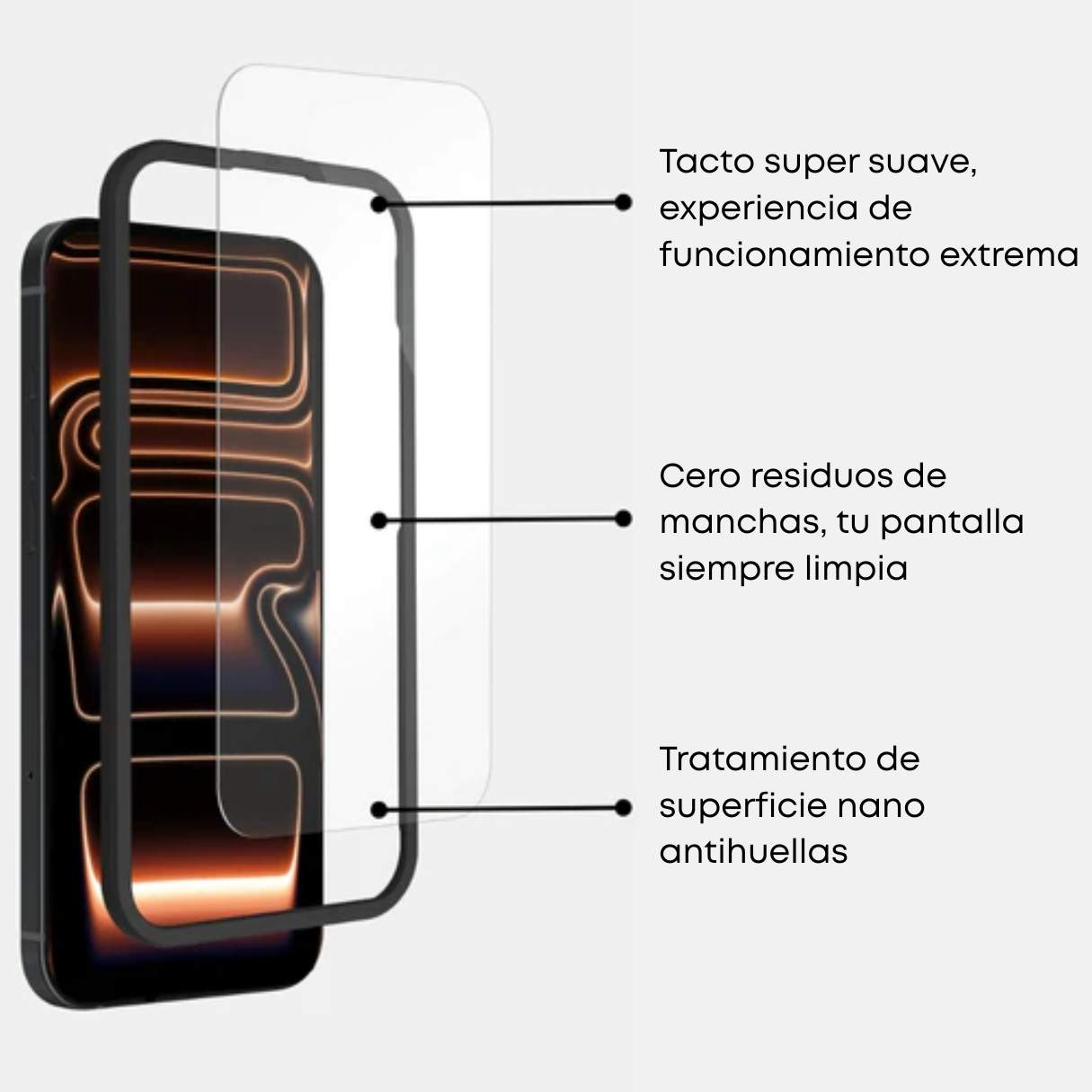 ArtsCase Mica de Vidrio para iPhone 17 Pro – Ultra Clear