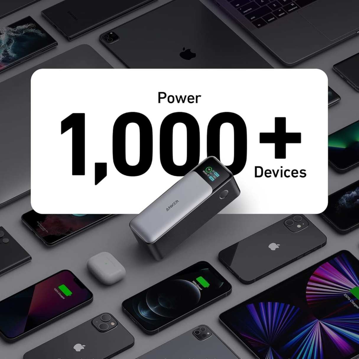 Anker Power Bank 737 24000mAh 140W con pantalla inteligente para laptop, tablet, celulares y más
