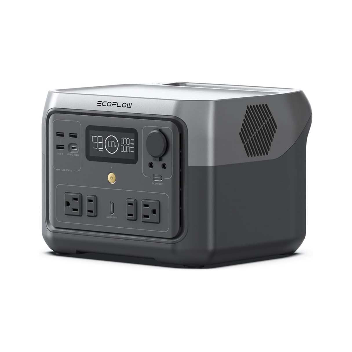 ECOFLOW Estación de energía portátil RIVER 2 Max 500, batería LiFePO4 de 512Wh hasta 1000W de salida