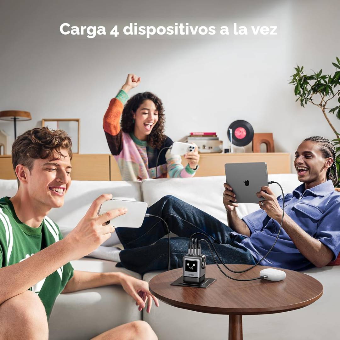 UGREEN Uno - Cargador tipo C 100 W, Nexode GaN de 4 puertos, compacto y carga súper rápida